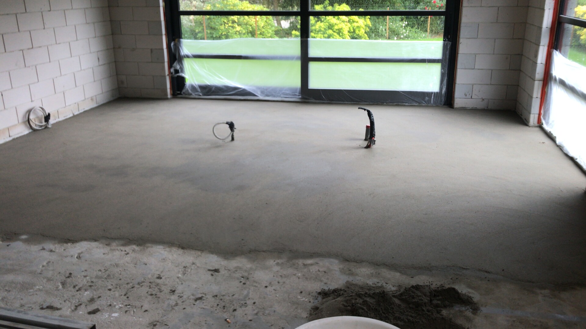 Smeervloer in aanbouw